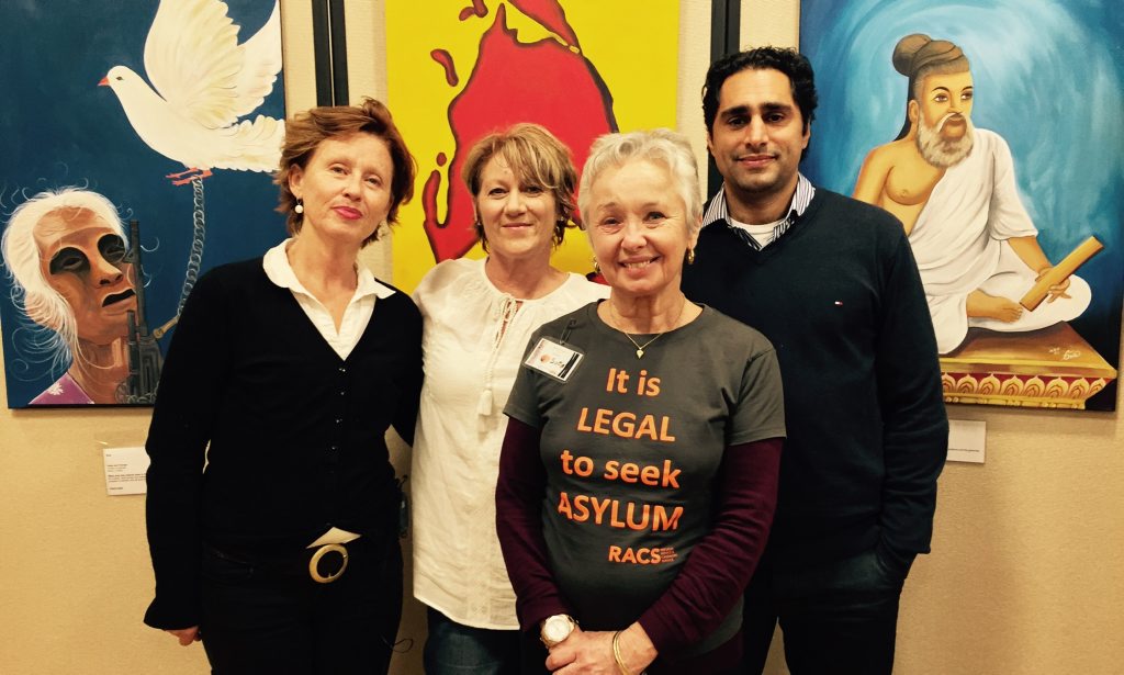 REFUGEE WEEK: L-r: Jane Healy, Kerry Bower, Sue Kelly from Ballina Region for Refugees and Leandro Mendes from St Vincent De Paul in Lismore. REFUGEE WEEK: L-r: Jane Healy, Kerry Bower, Sue Kelly from Ballina Region for Refugees and Leandro Mendes from St Vincent De Paul in Lismore.