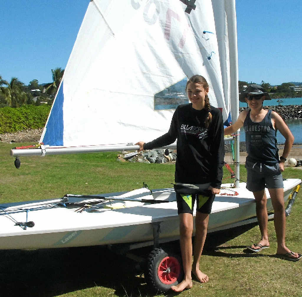 PROGRESS: Jessica Pegg and Riley Applegate are ready to take the next step to a Laser 4.7. PROGRESS: Jessica Pegg and Riley Applegate are ready to take the next step to a Laser 4.7.