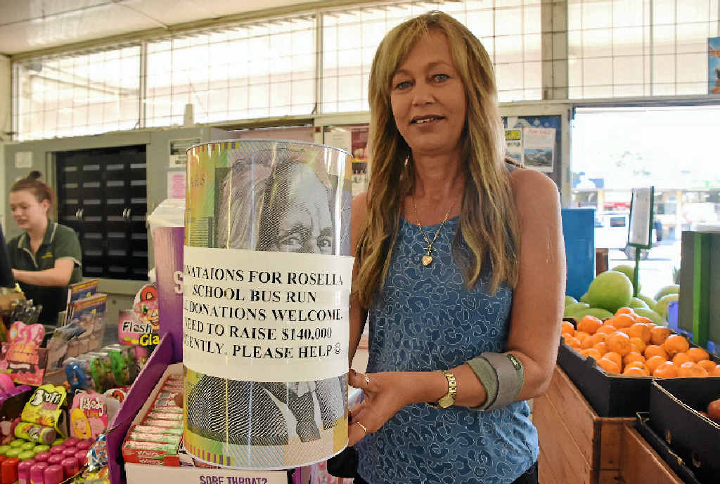 HELPING HAND: Ann Schafer at Rod’s Food Market raising money to help the kids at Rosella Park School get a new bus. HELPING HAND: Ann Schafer at Rod’s Food Market raising money to help the kids at Rosella Park School get a new bus.