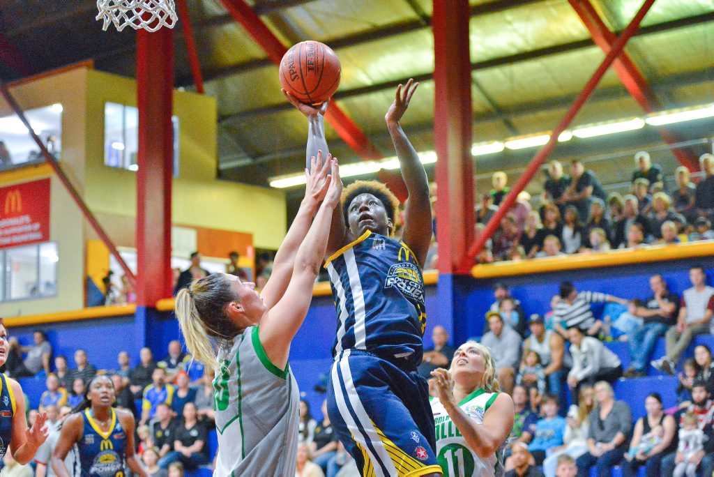 Womens Basketball May 16, 2015. Glasstone Port City Power vs Gold Coast. Power's #23 Samarie Walker had a fantastic game. Photo Mike Richards / The Observer Womens Basketball May 16, 2015. Glasstone Port City Power vs Gold Coast. Power's #23 Samarie Walker had a fantastic game. Photo Mike Richards / The Observer
