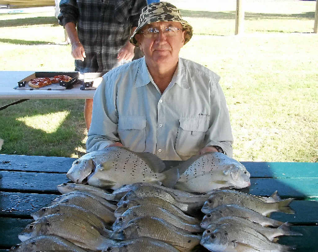 Richard Petruk with his catch of the day. Richard Petruk with his catch of the day.
