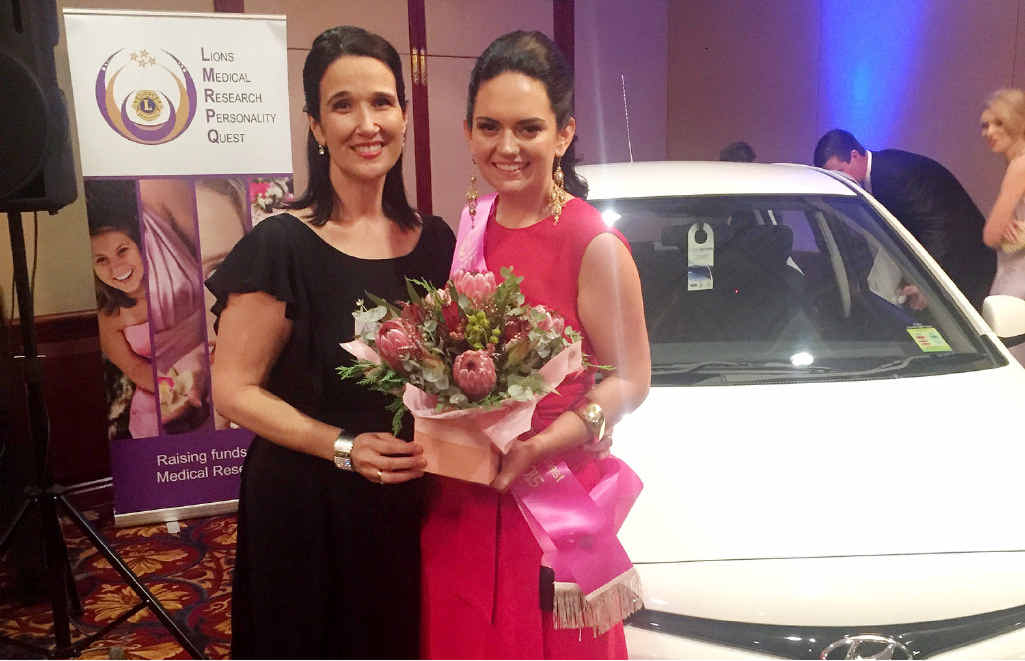 PRIDE OF HARRISVILLE: Lions Medical Research Personality Quest Winner 2015 Angela Gee with last year’s winner Yvonne Calligeros at the grand final. PRIDE OF HARRISVILLE: Lions Medical Research Personality Quest Winner 2015 Angela Gee with last year’s winner Yvonne Calligeros at the grand final.