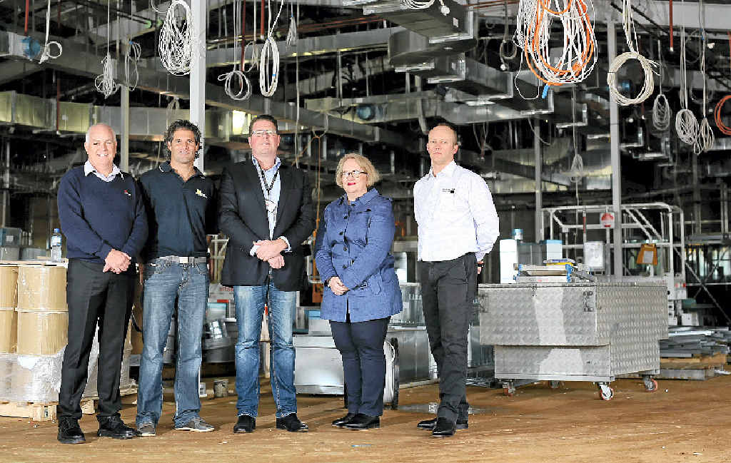 PLANNING UNDER WAY: Richard Buss, Peter Cleary, Jeff Arthur, Bernadette Loughnane and Stuart Clark inside the shell of the Byron Hospital. PLANNING UNDER WAY: Richard Buss, Peter Cleary, Jeff Arthur, Bernadette Loughnane and Stuart Clark inside the shell of the Byron Hospital.