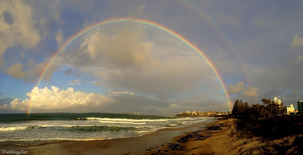 Jan Schramm Beach at Alex looking across to Mooloolaba