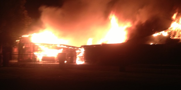 A neighbour said the fire was first noticed by another neighbour who had got up to check on her baby. Photo / Supplied A neighbour said the fire was first noticed by another neighbour who had got up to check on her baby. Photo / Supplied