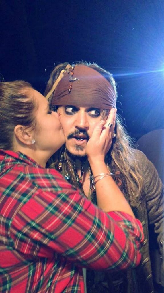 Johnny Depp is pashed by Cabarita's Whitney Aldridge Johnny Depp is pashed by Cabarita's Whitney Aldridge