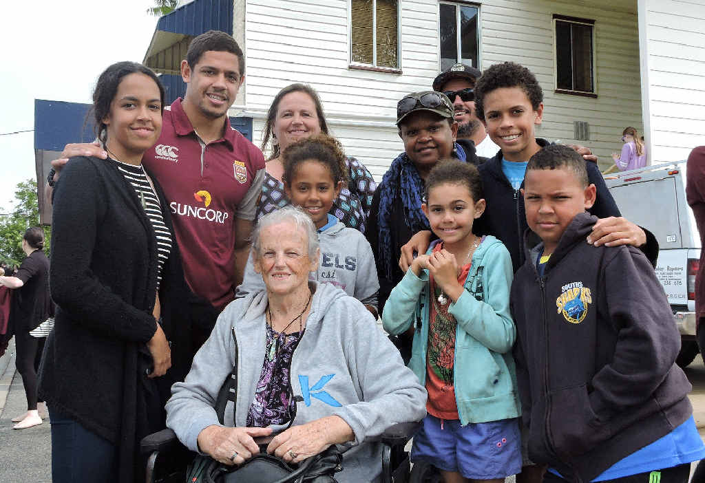 Mackay product Dane Gagai with his family at the Proserpine Queensland fan day. Mackay product Dane Gagai with his family at the Proserpine Queensland fan day.