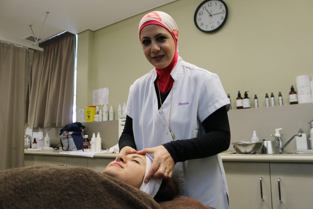 Beauty therapy student Anwar Al Salihi is a finalist in the Queensland Training Awards. Photo Laura McKee / The Observer Beauty therapy student Anwar Al Salihi is a finalist in the Queensland Training Awards. Photo Laura McKee / The Observer