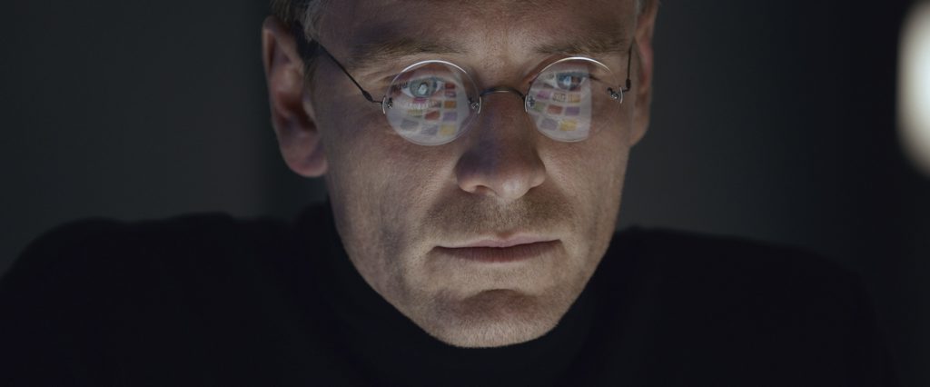 Michael Fassbender in a scene from the movie Steve Jobs. Michael Fassbender in a scene from the movie Steve Jobs.
