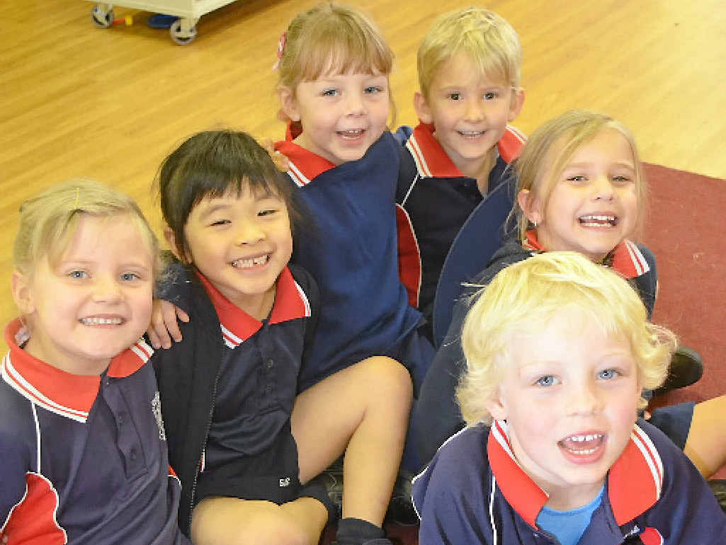 ALL SMILES: Heidi Brumwell (back left), Isabelle Khaw, Sahara Waldron, Slater Wilkin, Xavier Holland-Clark (front left) and Stevey-Mae Harney. ALL SMILES: Heidi Brumwell (back left), Isabelle Khaw, Sahara Waldron, Slater Wilkin, Xavier Holland-Clark (front left) and Stevey-Mae Harney.