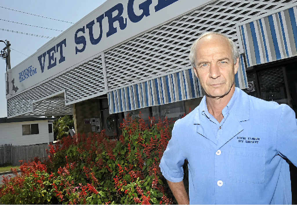 NO HORSES: Dr St Clair Hayes from Boyne Tannum Vet Surgery has stopped treating horses. NO HORSES: Dr St Clair Hayes from Boyne Tannum Vet Surgery has stopped treating horses.