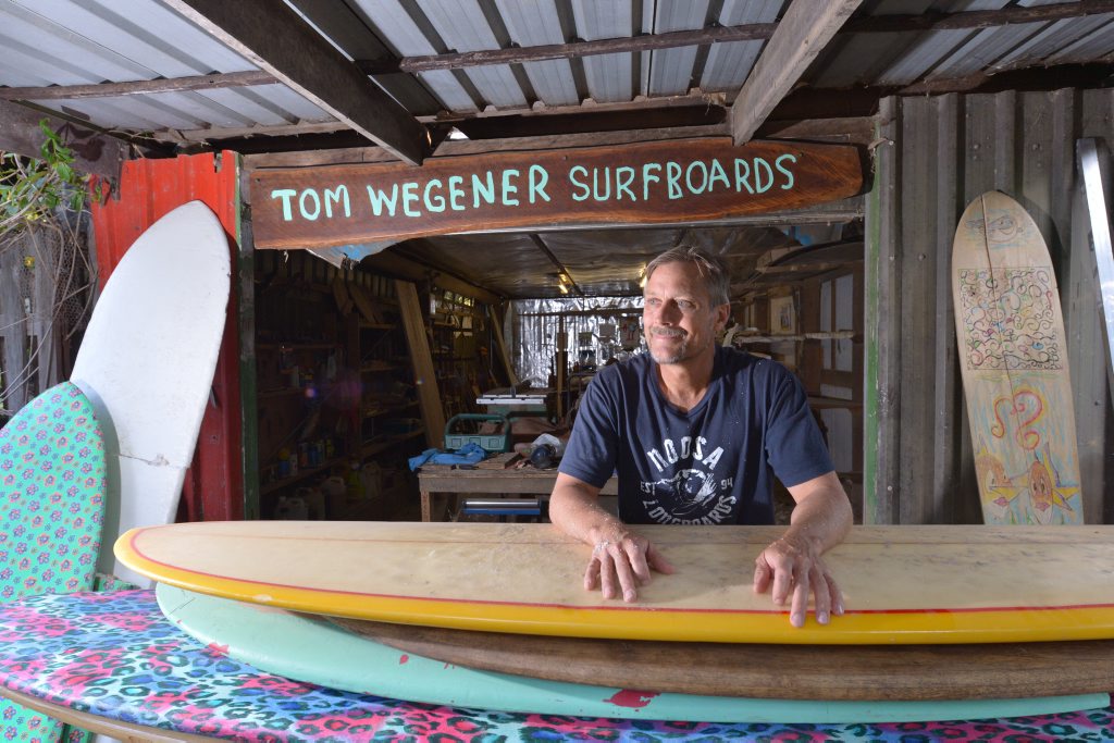 The legendary Tom Wegener at his home in Cooroy where he works and plays. Photo: John McCutcheon / Sunshine Coast Daily The legendary Tom Wegener at his home in Cooroy where he works and plays. Photo: John McCutcheon / Sunshine Coast Daily