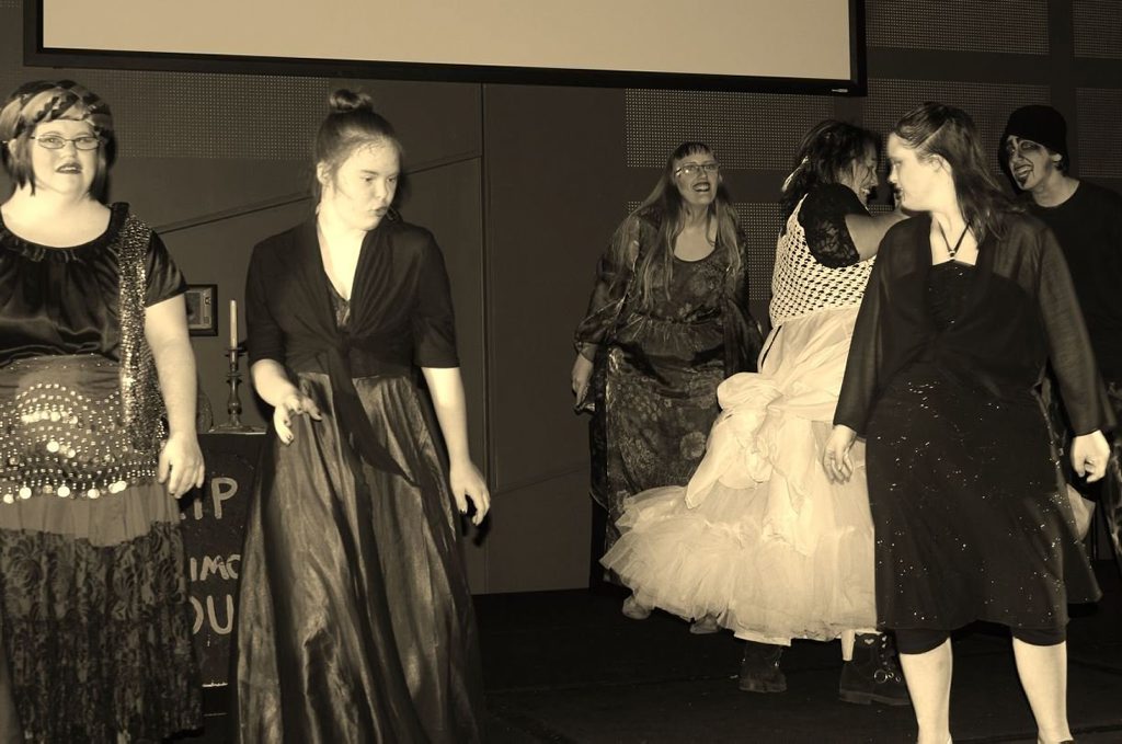 The Sunshine Troupe on stage.