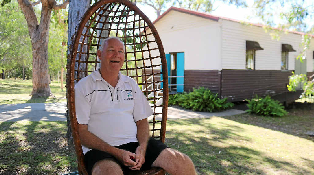 Tanyalla Recreation and Conference Centre caretaker David Wilson loves sitting in his secret spot and listening to mother nature. Pictured behind is the 1919- built hall with old school window frames common in those days. Tanyalla Recreation and Conference Centre caretaker David Wilson loves sitting in his secret spot and listening to mother nature. Pictured behind is the 1919- built hall with old school window frames common in those days.