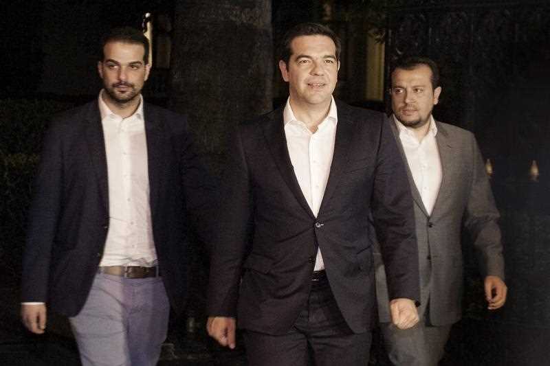 Greece's Prime Minister Alexis Tsipras exits the presidential mansion after he visited the President of Greece Prokopis Pavlopoulos in Athens, Greece, early 06 July 2015. Greek voters in the referendum were asked whether the country should accept reform proposals made by its creditors. Greece's Prime Minister Alexis Tsipras exits the presidential mansion after he visited the President of Greece Prokopis Pavlopoulos in Athens, Greece, early 06 July 2015. Greek voters in the referendum were asked whether the country should accept reform proposals made by its creditors.