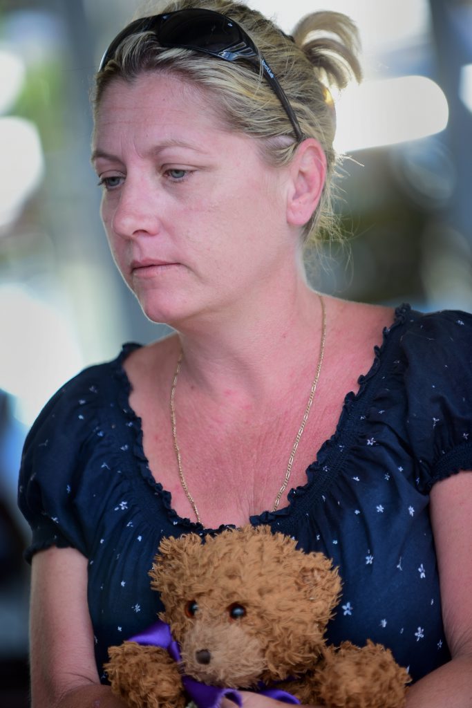 Andrea Shoesmith of Tewantin, whose daughter Summer died after swallowing a button battery, at a press conference at Noosa Marina for the Safety 4 Chrissy campaign highlighting the dangers of button batteries should children swallow them. Photo: Iain Curry / Sunshine Coast Daily Andrea Shoesmith of Tewantin, whose daughter Summer died after swallowing a button battery, at a press conference at Noosa Marina for the Safety 4 Chrissy campaign highlighting the dangers of button batteries should children swallow them. Photo: Iain Curry / Sunshine Coast Daily