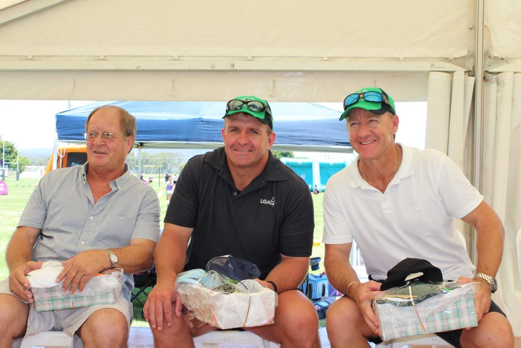 Tommy Raudonikis, Shane Webcke and Andy Bichel at Ipswich. Tommy Raudonikis, Shane Webcke and Andy Bichel at Ipswich.