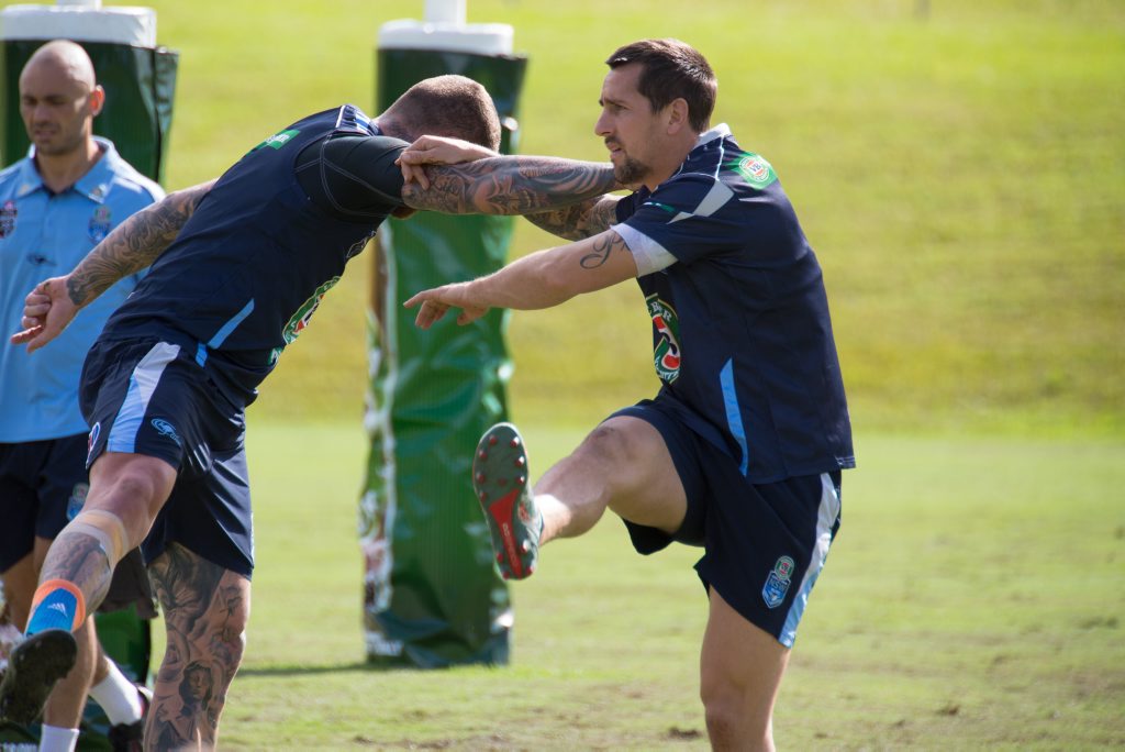 Mitchell Pearce during State of Origin training at Coffs Harbour last year. Mitchell Pearce during State of Origin training at Coffs Harbour last year.