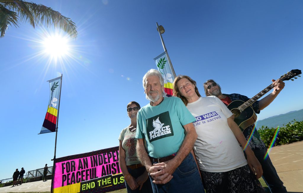 L-R Lisa Donoghue, Graeme Dunstan, Rebecca Horridge and Steve Butler are organising a Peace Parade Rally and Concert on Sunday 12 July. Photo: Chris Ison / The Morning Bulletin L-R Lisa Donoghue, Graeme Dunstan, Rebecca Horridge and Steve Butler are organising a Peace Parade Rally and Concert on Sunday 12 July. Photo: Chris Ison / The Morning Bulletin