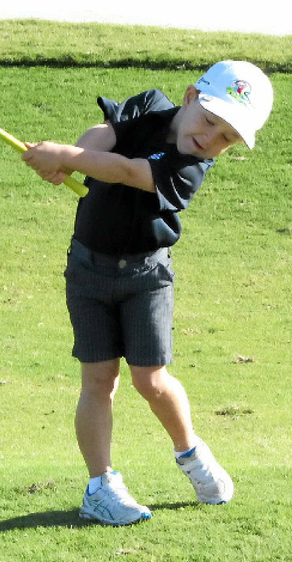 Chase Rendell, who turns five today, is the youngest player in the Bargara Junior Classic. Chase Rendell, who turns five today, is the youngest player in the Bargara Junior Classic.