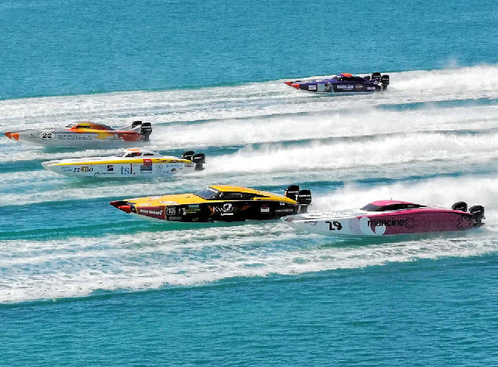 FULL THROTTLE: The Offshore Superboat Championships kick off in Bowen from Saturday, July 18. FULL THROTTLE: The Offshore Superboat Championships kick off in Bowen from Saturday, July 18.