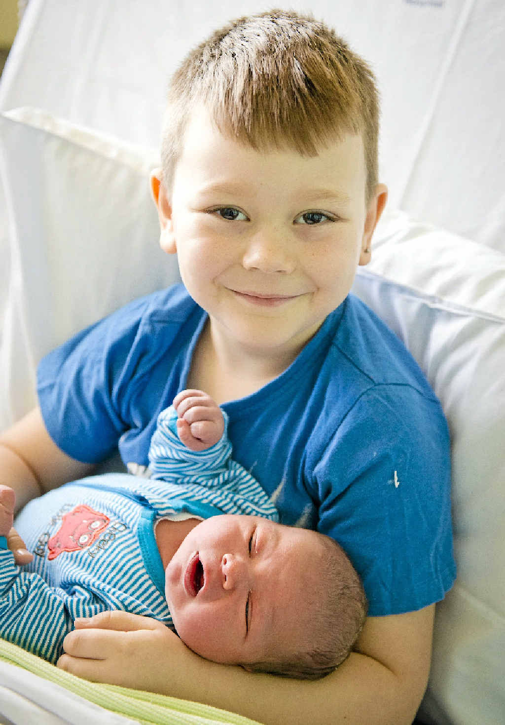 Kylee and Robert Wieczorek welcomed their second son Thor on July 5 at Gladstone Hospital. He’s pictured with his older brother Owen, 7. Kylee and Robert Wieczorek welcomed their second son Thor on July 5 at Gladstone Hospital. He’s pictured with his older brother Owen, 7.