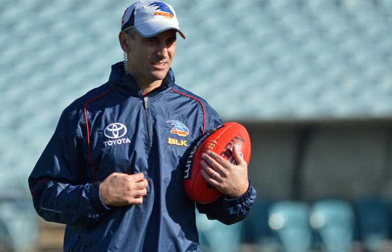 Adelaide Crows' interim coach Scott Camporeale during a training session. The Crows returned to training three days after coach Phil Walsh was allegedly murdered by his son. Adelaide Crows' interim coach Scott Camporeale during a training session. The Crows returned to training three days after coach Phil Walsh was allegedly murdered by his son.