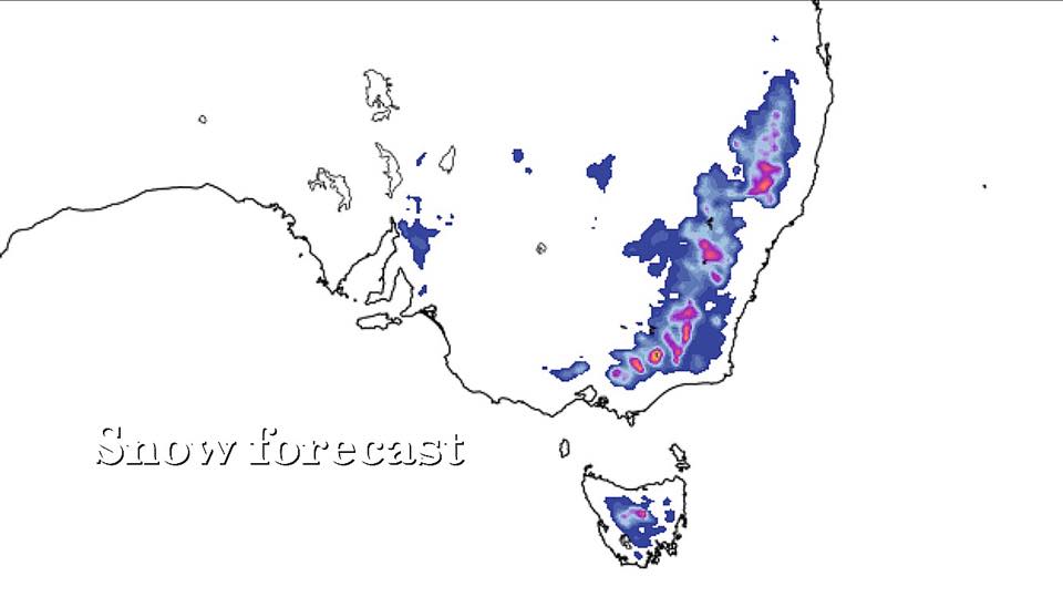 A map showing areas likely to receive snow from this Sunday. A map showing areas likely to receive snow from this Sunday.