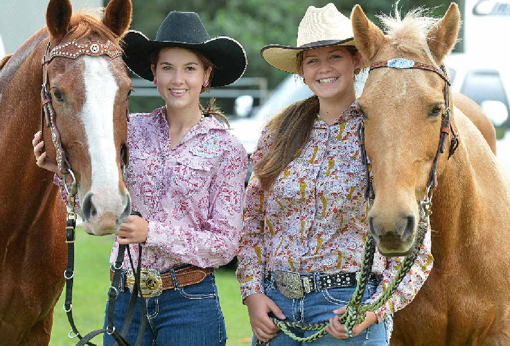 TALENTED COWGIRLS: Tayla Bright and Jaylee Friske. TALENTED COWGIRLS: Tayla Bright and Jaylee Friske.