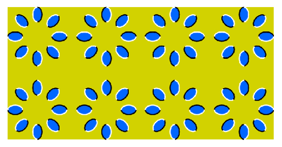There is no animation in this image: Your eyes (or more accurately your brain) are making them move. There is no animation in this image: Your eyes (or more accurately your brain) are making them move.