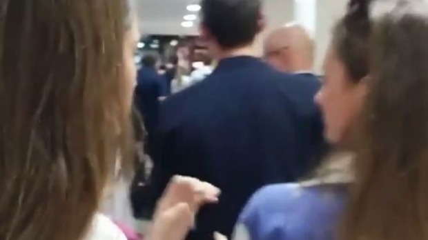 An evacuation is under way at Cairns Airport following reports that a person doused themselves in petrol. Photo: Mary-Louise O'Brien/Twitter An evacuation is under way at Cairns Airport following reports that a person doused themselves in petrol. Photo: Mary-Louise O'Brien/Twitter