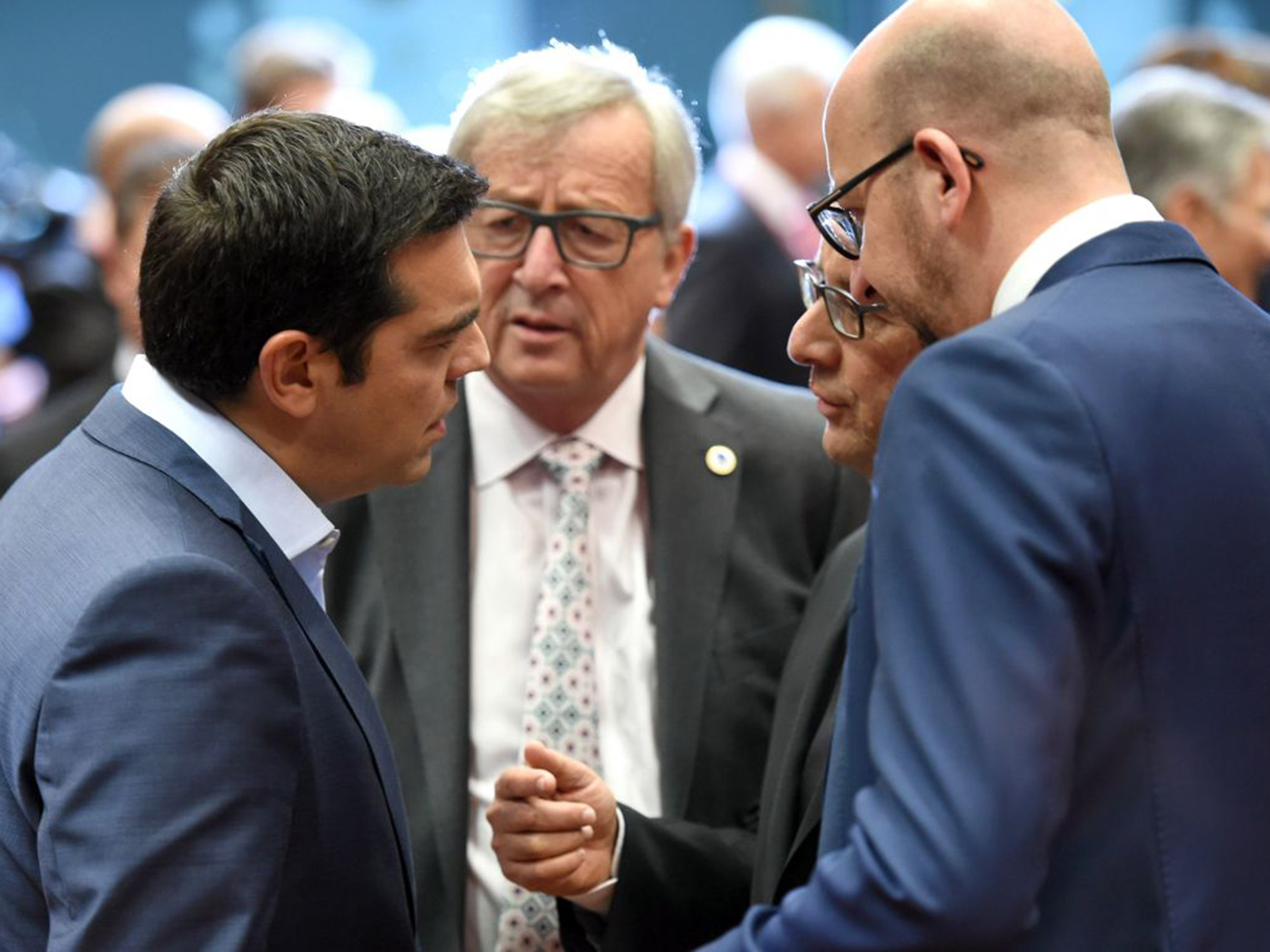 After a marathon 15 hours of talks the Belgium prime minister tweeted the word: After a marathon 15 hours of talks the Belgium prime minister tweeted the word: