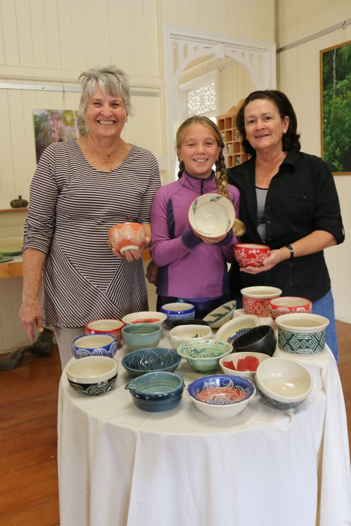 Janette Webber, Zanae Allen and Denise Wells are excited for the Potter's Place Gallery fundraiser on July 24. Photo Laura McKee / The Observer Janette Webber, Zanae Allen and Denise Wells are excited for the Potter's Place Gallery fundraiser on July 24. Photo Laura McKee / The Observer