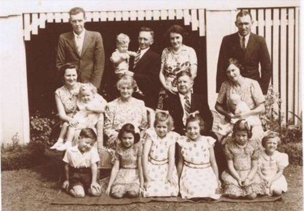 Karren Waring: Florence and John Wilkinson (my great grandparents) and family, farmers from Ninderry. John Wilkinson purchased Point Perry at Coolum in the 1950's for 30 pounds and gifted it 'to the people of Coolum' so that it wouldn't be developed.