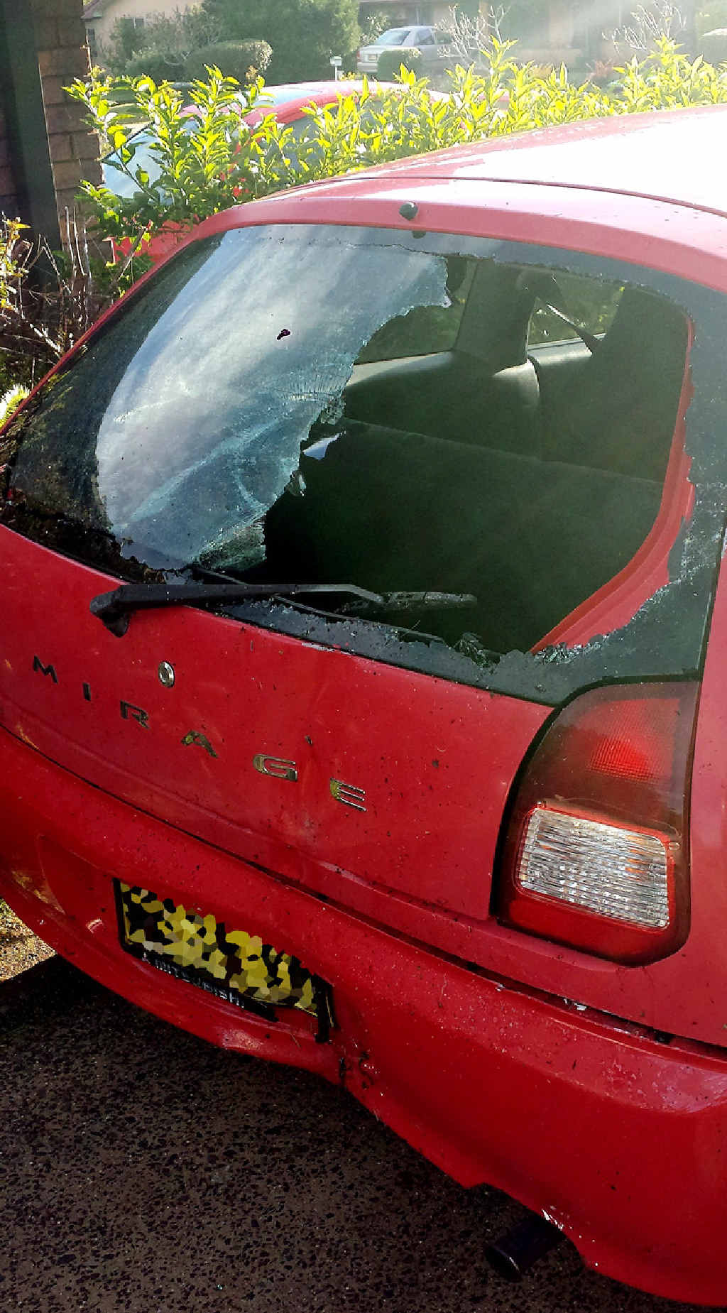 WRITE OFF: The little red rocket has seen better days. Time for this car to take a one-way trip to the wreckers. WRITE OFF: The little red rocket has seen better days. Time for this car to take a one-way trip to the wreckers.