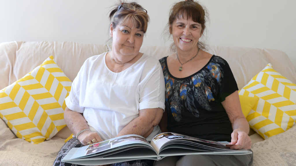 TOGETHER AT LAST: Organ recipient Anita Johnston with Bernadette Rogers, the sister of the woman who donated her organs which now keep Anita alive. TOGETHER AT LAST: Organ recipient Anita Johnston with Bernadette Rogers, the sister of the woman who donated her organs which now keep Anita alive.