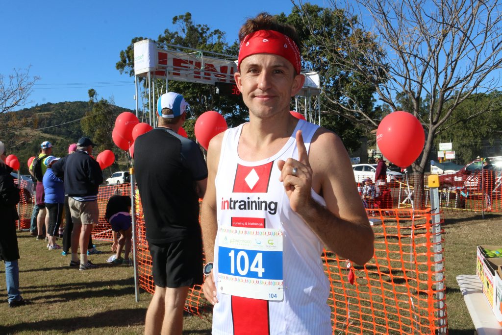 Image for sale: Clay Dawson finished first in the Somerset Rail Trail Fun Run 8km on Sunday, July 12. Photo Tom Threadingham / Gatton Star