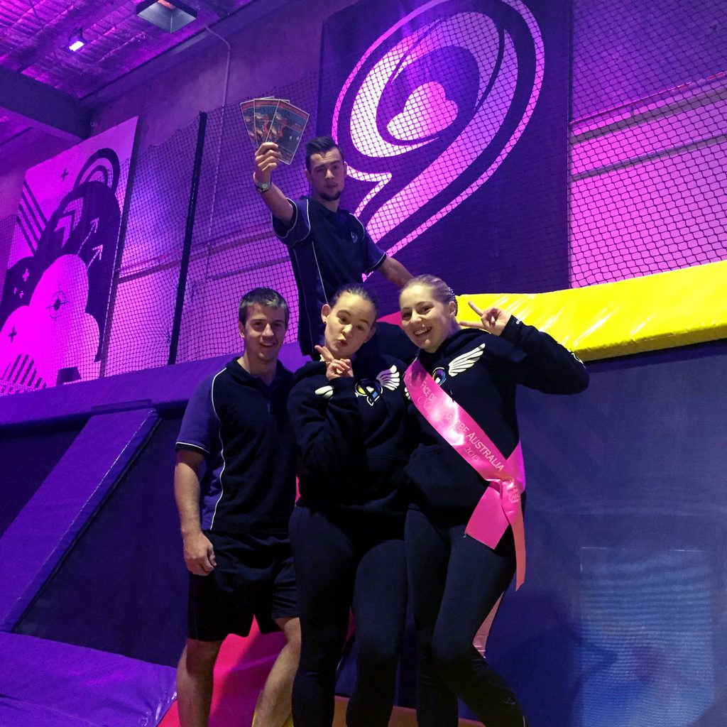 Emily Martin pictured with Dakota Perry (back), Josh Glass and Stacie Broom. 