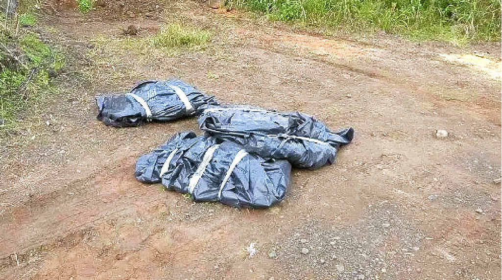 ILLEGAL: Lismore City Council officers found these dumped packages, containing asbestos, at the quarry on Gwynne Rd. ILLEGAL: Lismore City Council officers found these dumped packages, containing asbestos, at the quarry on Gwynne Rd.