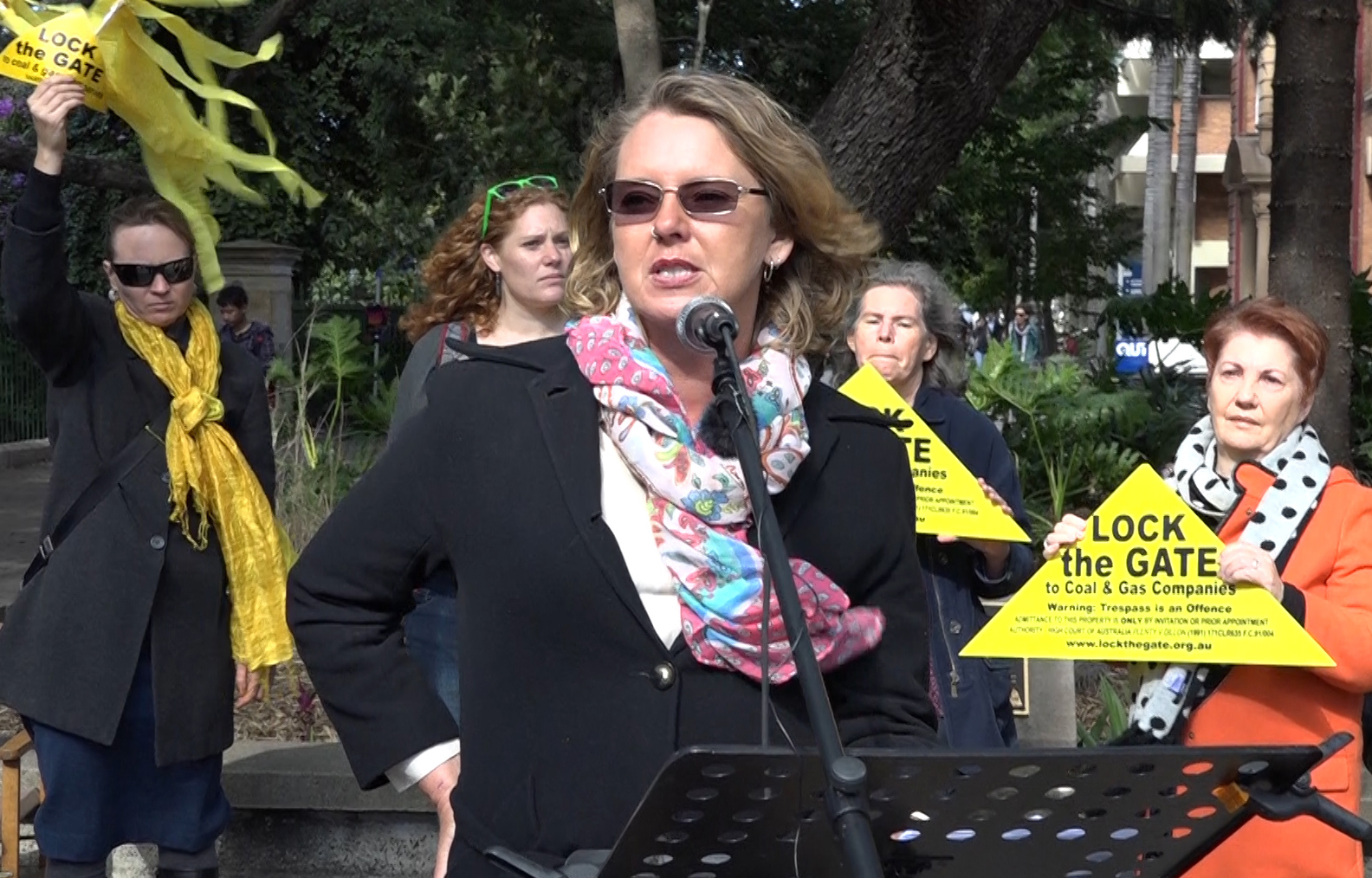 Vicki Perrin at the petition handover. Vicki Perrin at the petition handover.