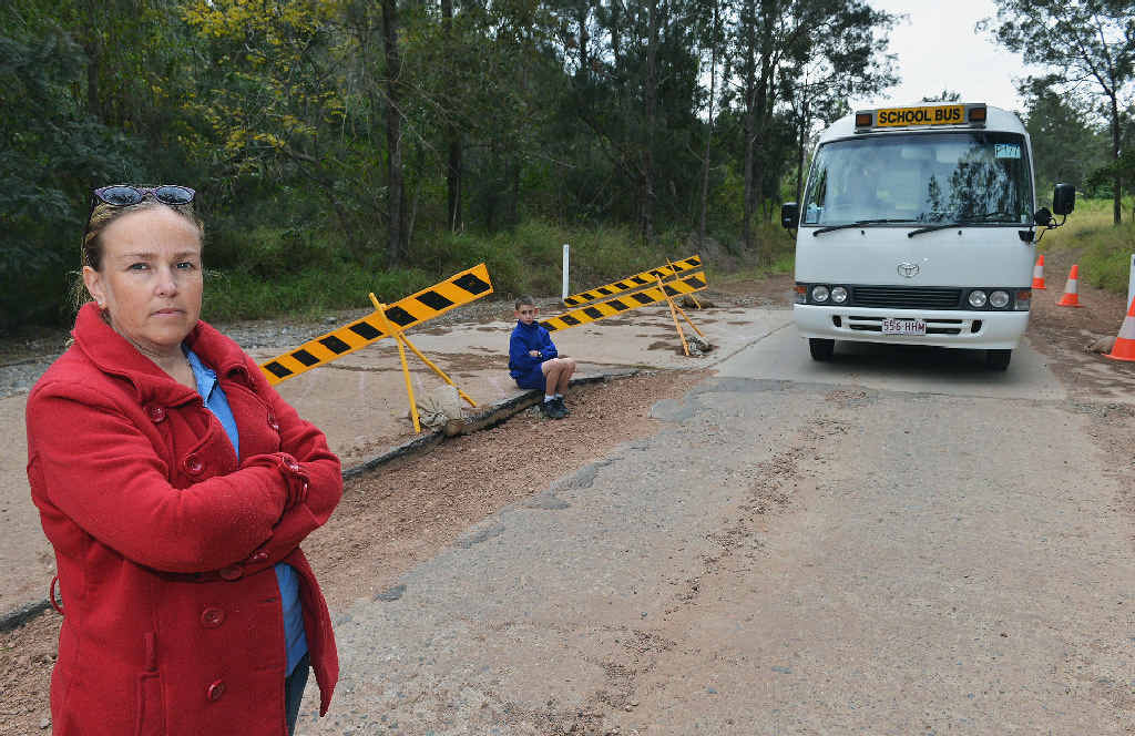 MOVE IT ON UP: Four months after Cyclone Marcia, Sandra Smith wants this damaged Widgee floodway to be moved up the council’s priority list MOVE IT ON UP: Four months after Cyclone Marcia, Sandra Smith wants this damaged Widgee floodway to be moved up the council’s priority list