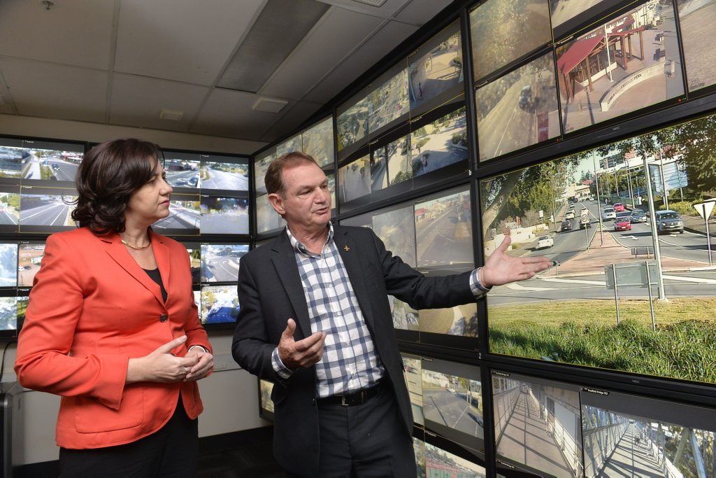 Premier Annastacia Palaszczuk tours Ipswich Safe City operation with Mayor Paul Pisasale. Premier Annastacia Palaszczuk tours Ipswich Safe City operation with Mayor Paul Pisasale.