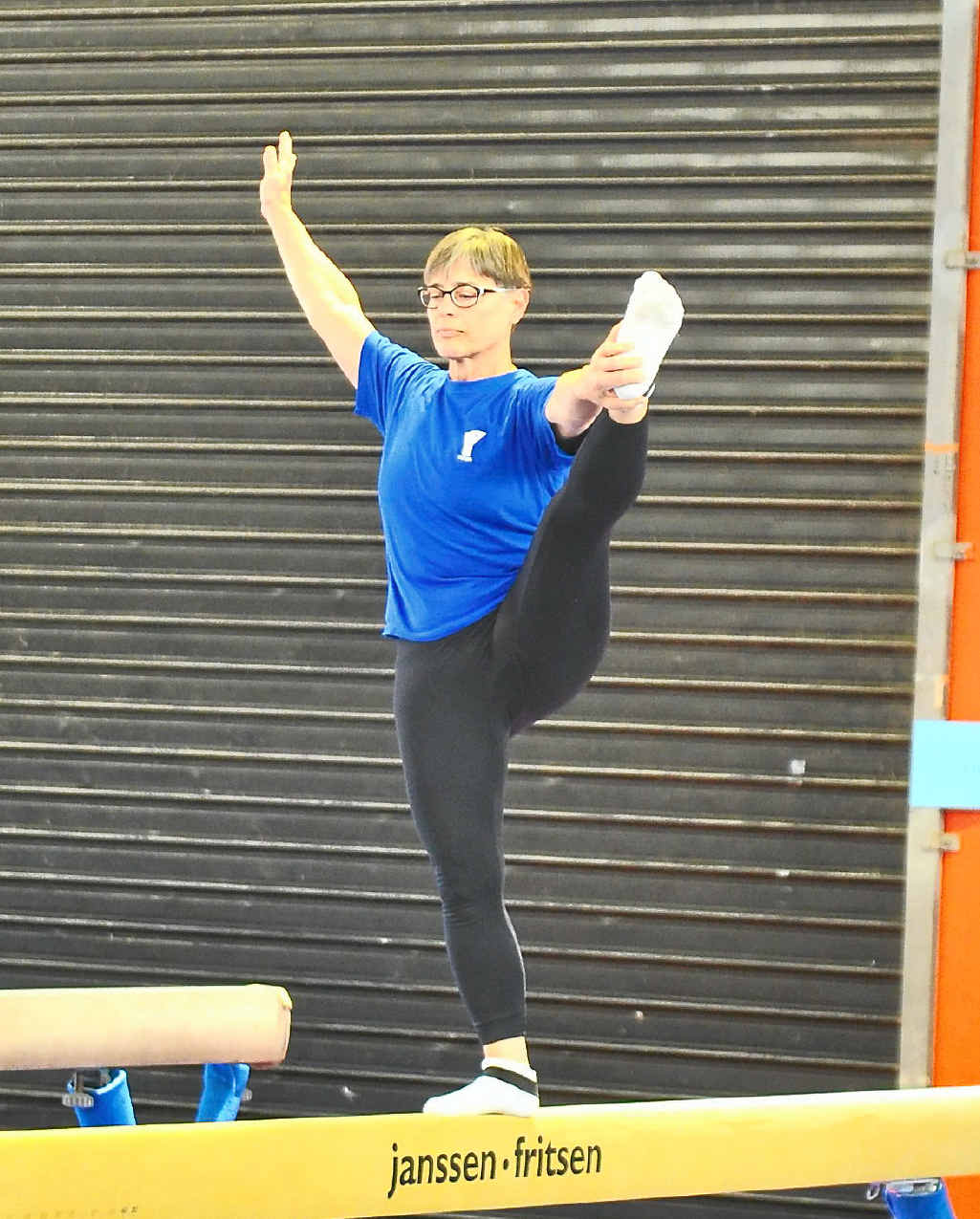 BALANCING ACT: Laureen Tkacik competing in the inaugural Gladstone Gymnastics Club master competition, her first competition since the 1980s. BALANCING ACT: Laureen Tkacik competing in the inaugural Gladstone Gymnastics Club master competition, her first competition since the 1980s.