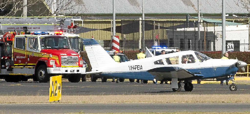 SAFE LANDING: A plane successfully landed at Toowoomba Airport despite an initial problem with the landing gear yesterday. SAFE LANDING: A plane successfully landed at Toowoomba Airport despite an initial problem with the landing gear yesterday.