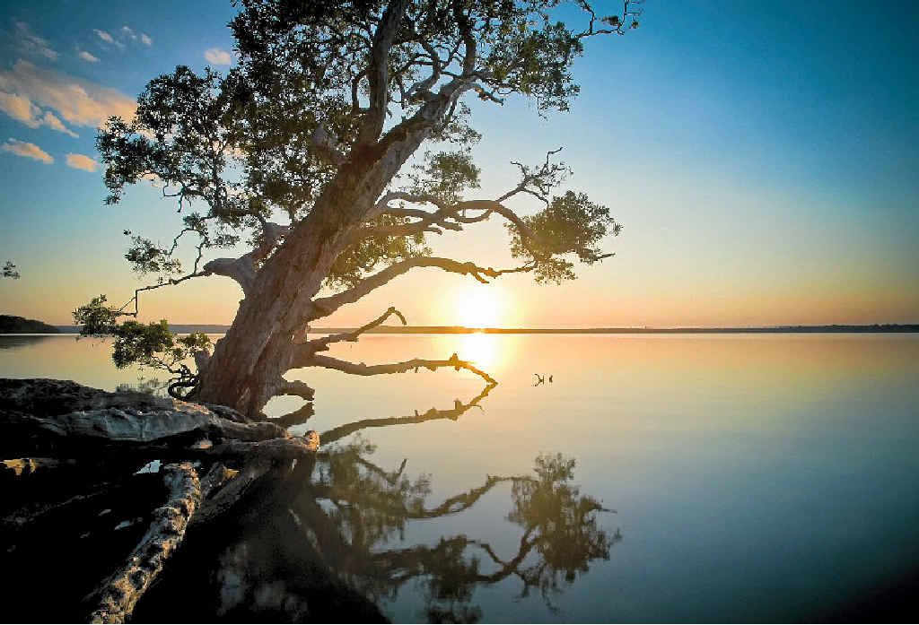 Sunset on Lake Weyba. Sunset on Lake Weyba.
