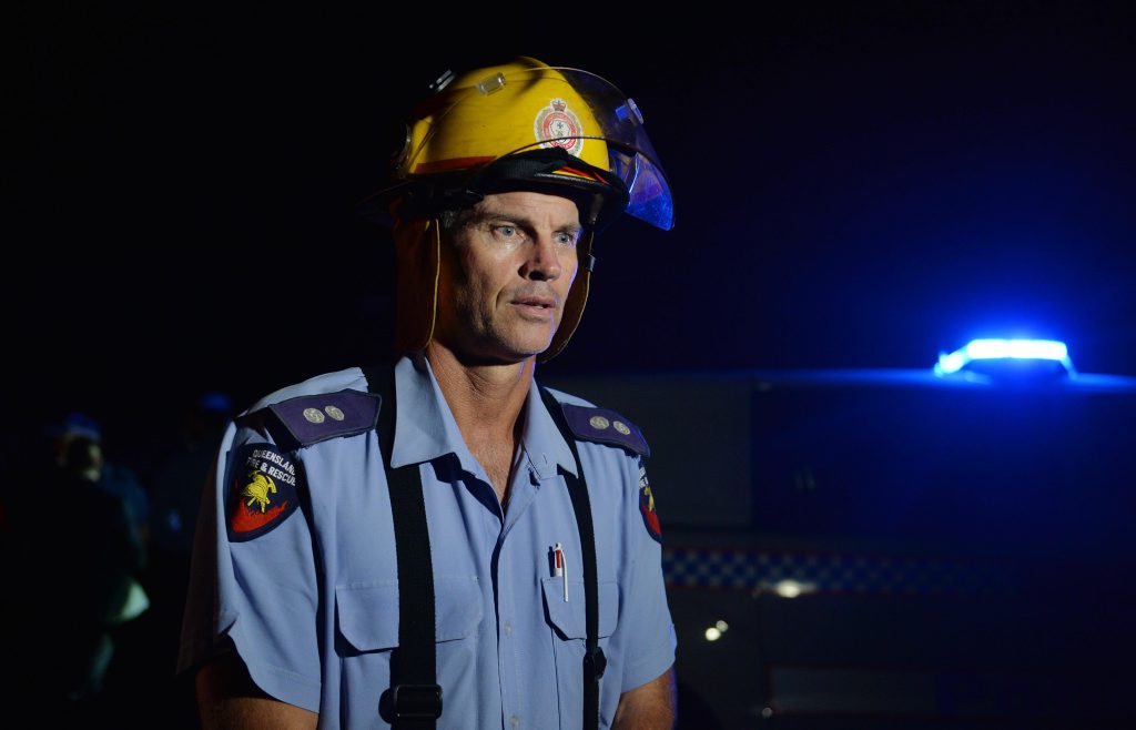 North Mackay Station Officer Rod Simpson at the Farleigh House fire. North Mackay Station Officer Rod Simpson at the Farleigh House fire.