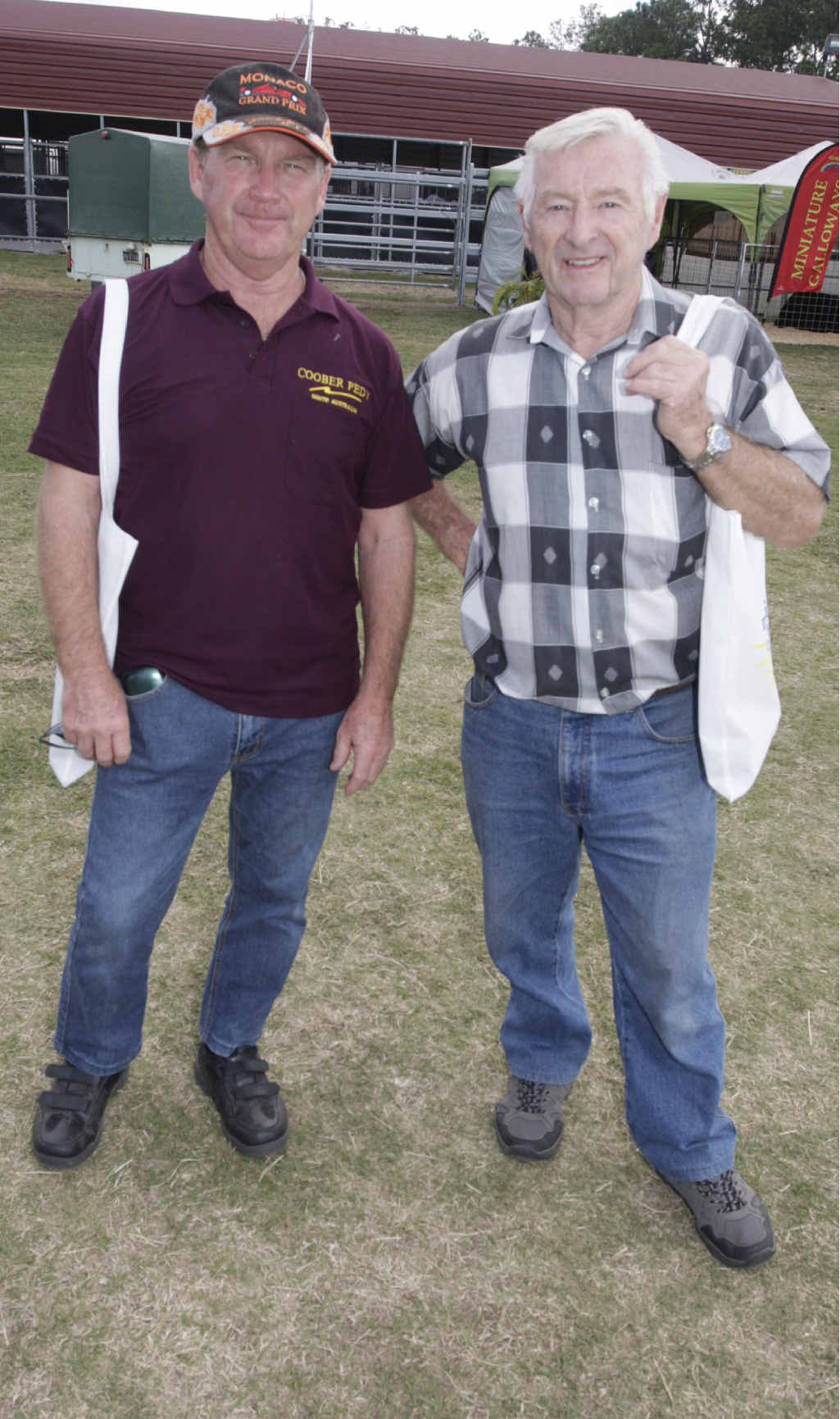 REGULAR PATRONS: Brothers Graham and Barry Sayer have been regular visitors to Farm Fantastic for the past five years. REGULAR PATRONS: Brothers Graham and Barry Sayer have been regular visitors to Farm Fantastic for the past five years.