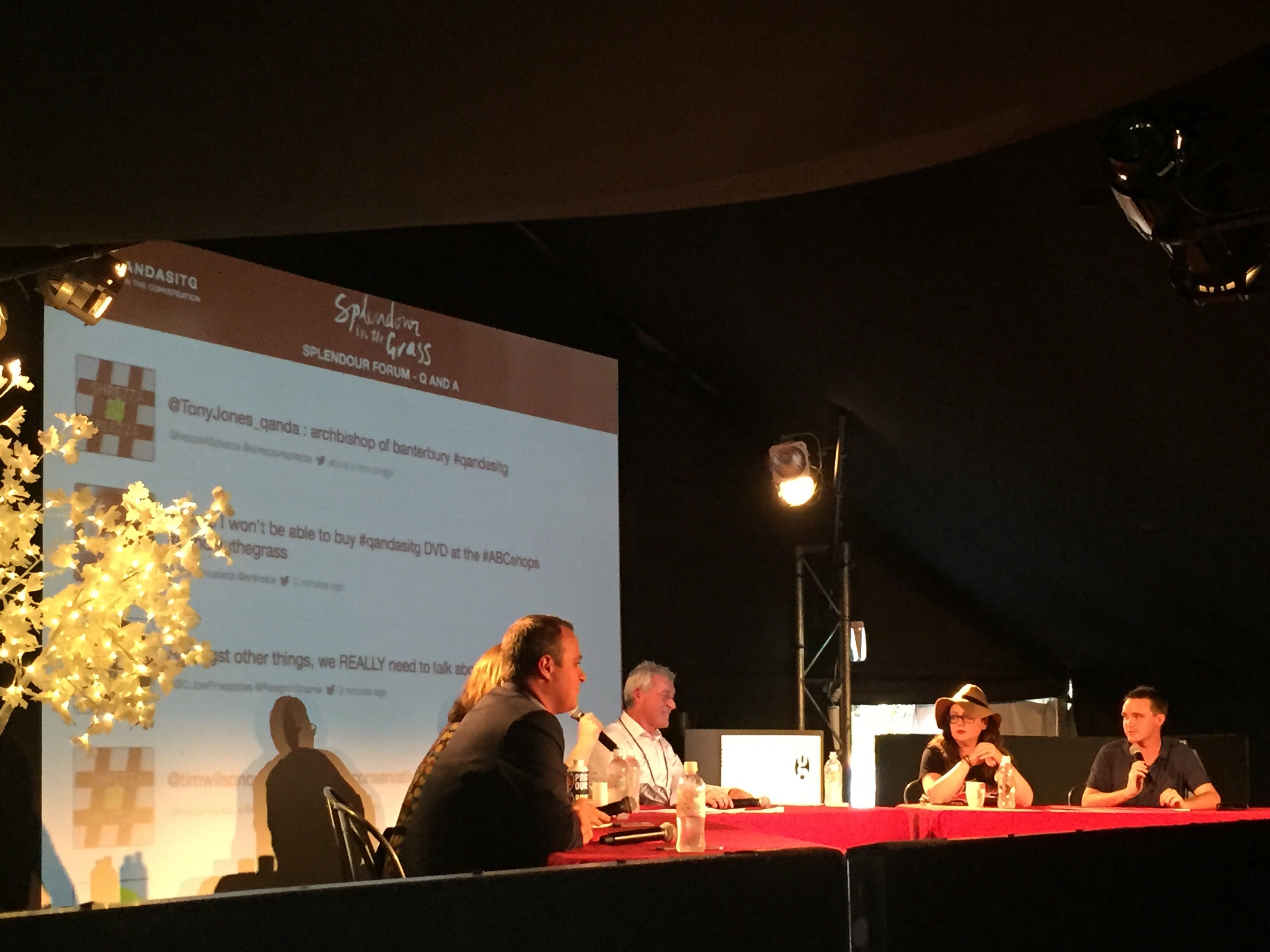 DEBATE: The panelists answered questions from Splendour punters. DEBATE: The panelists answered questions from Splendour punters.