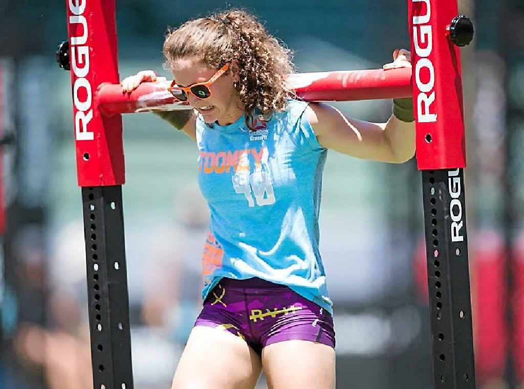 Tia Toomey at the Crossfit Games. Tia Toomey at the Crossfit Games.
