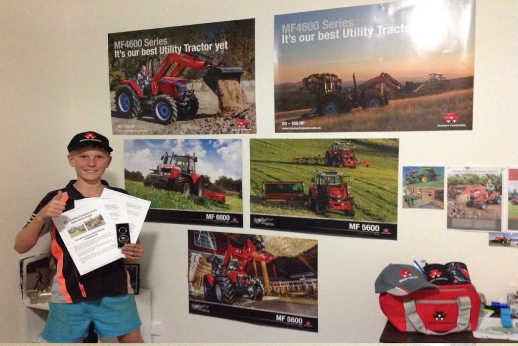 Christian Outreach College student Ethan Dallinger wows Massey Ferguson executives with school essay. 